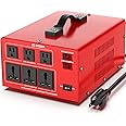 OLTEANP 5000 Watt Voltage Converter Transformer Heavy Duty Step Up/Down Power Converter 220V to 110V, 110V to 220V with 3 US Outlets, 3 Universal Outlets, LCD Display, Circuit Breaker Protection