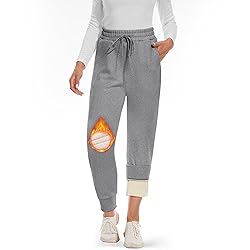 CAMPSNAIL Fleece Lined Sweatpants Women - Joggers