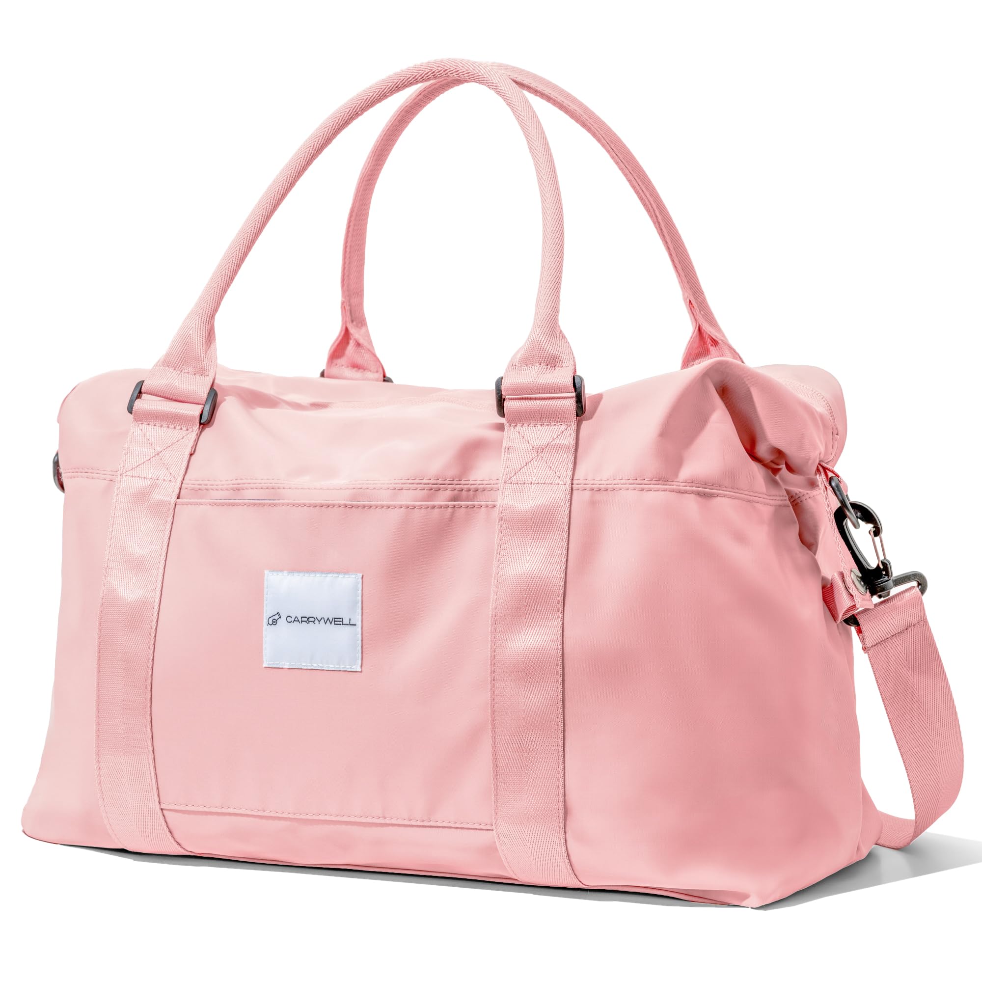 Photo 1 of (Not Made In China) Carry On Bag For Women, Gym and Travel Tote, Overnight Weekender Duffel Bags, Airplane Approved Underseat Duffle With Shoulder Strap, Luggage Sleeve and Anti-Theft Pocket