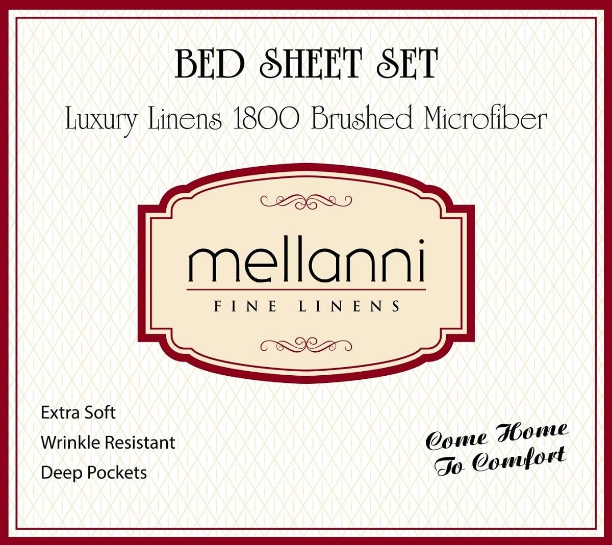 Mellanni Bed Sheet Set - Brushed Microfiber 1800 Bedding - Wrinkle, Fade, Stain Resistant - Hypoallergenic - 4 Piece (Queen, White): Home & Kitchen