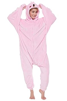 corimori 1852 Tiffany der Flamingo Damen Herren Onesie Jumpsuit Anzug Einteiler Kostüm Verkleidung Gr. 160 - 170cm, Rosa