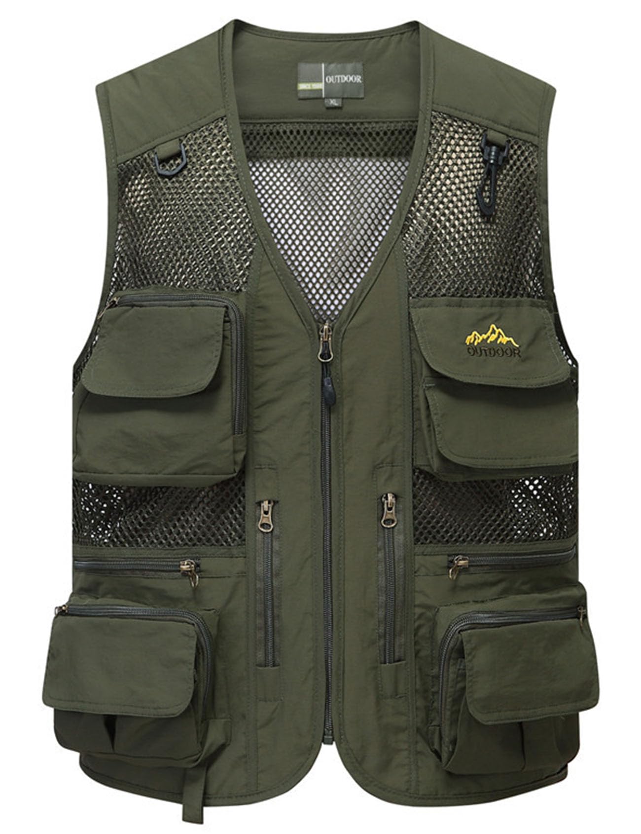 Flygo Men's Mesh Fishing Vest Multi-Pockets
