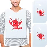 Satinior 30 Pcs Disposable Crawfish Bibs, Lobster Seafood Bibs for Adults | Plastic Seafood Crab Bibs, Shrimp Boil Party Supplies, 23 in Size, Seafood Boil Restaurants Crawfish Parties