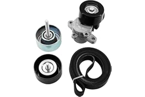GLOCRORET Drive Belt Tensioner and Serpentine Belt Kit Fit for Nissan Altima 2007-2012, Maxima 2009-2015, Murano 2009-2014, for 3.5L V6, Replace 39155 7PK1700