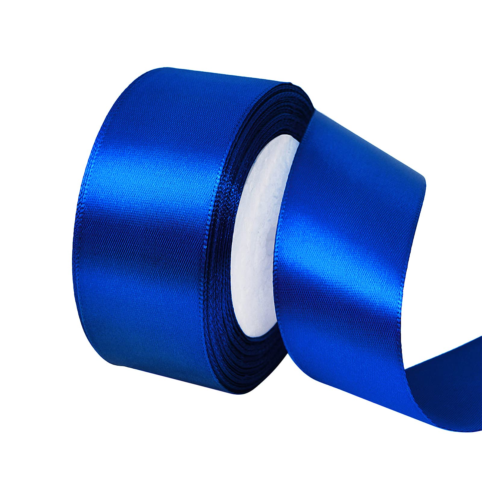 POPOYU 40mm Royal Blue Satin Ribbon, 23M 1.5Inch Wide Solid Polyester Fabric Double Sided Satin Decorative Ribbon for Gift Wrapping, Wedding, Floral & Xmas Presents Gift Party Decoratin Ribbons