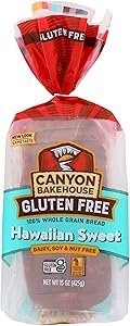 Canyon Bakehouse Hawaiian Sweet Gluten Free Bread, Whole Grain Sandwich Bread, Fresh, 15 oz Loaf