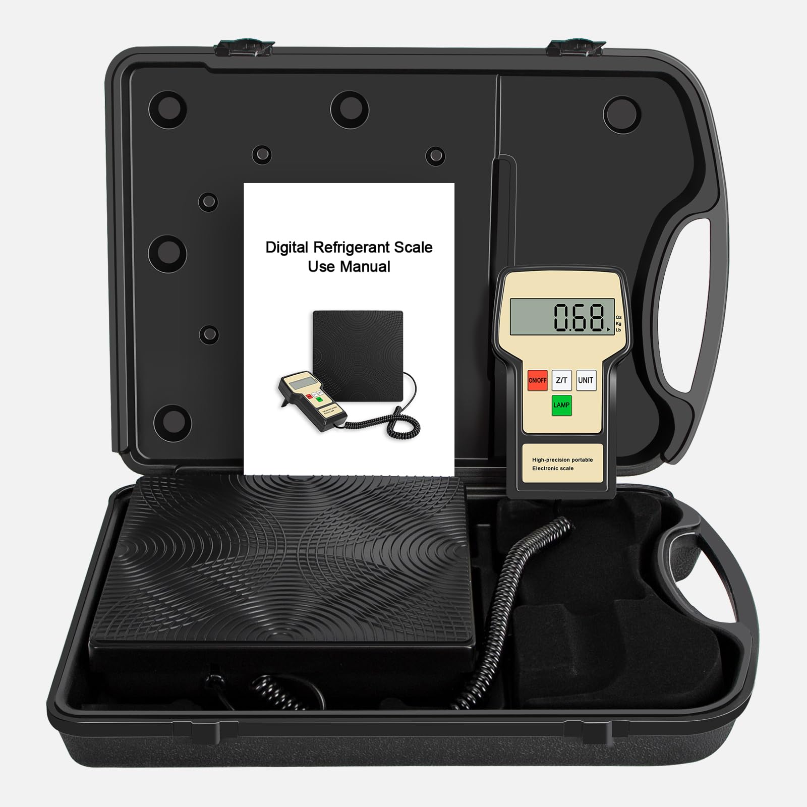 Electronic Refrigerant Scales, Therm La Mode Digital Charging Weight Scale 100kgs,Charging Recovery Scale for HVAC Wired Remote Portable Case, Suitable for R32 and R454B Filling and Recovery