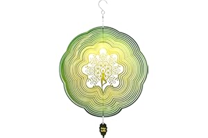Sinor Wind Spinner for Outdoor Indoor Garden Yard Lawn, Home Decor Gift Hanging Stainless Steel Spinners 3D Art Sculpture Ornaments Kinetic Decoration -Lifetree