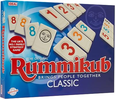 Ideal Rummikub Classic Numbers Strategy Game 2-4 Players Ages 7+ Family Fun