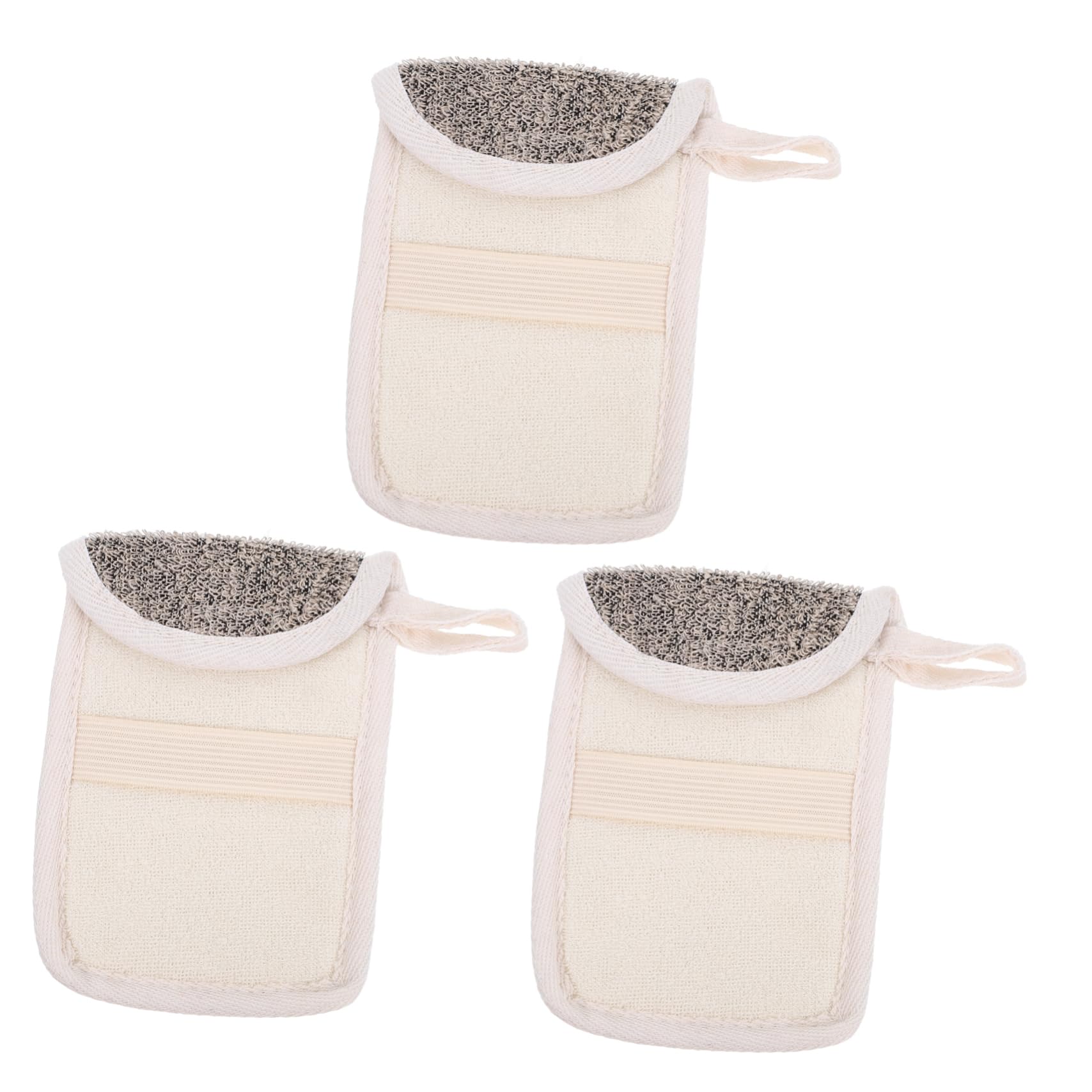 3pcs Flax Soap Saver Bags Mesh Soap Foaming Pouches for Gentle Exfoliation and Storage for Face Washing and Bathing