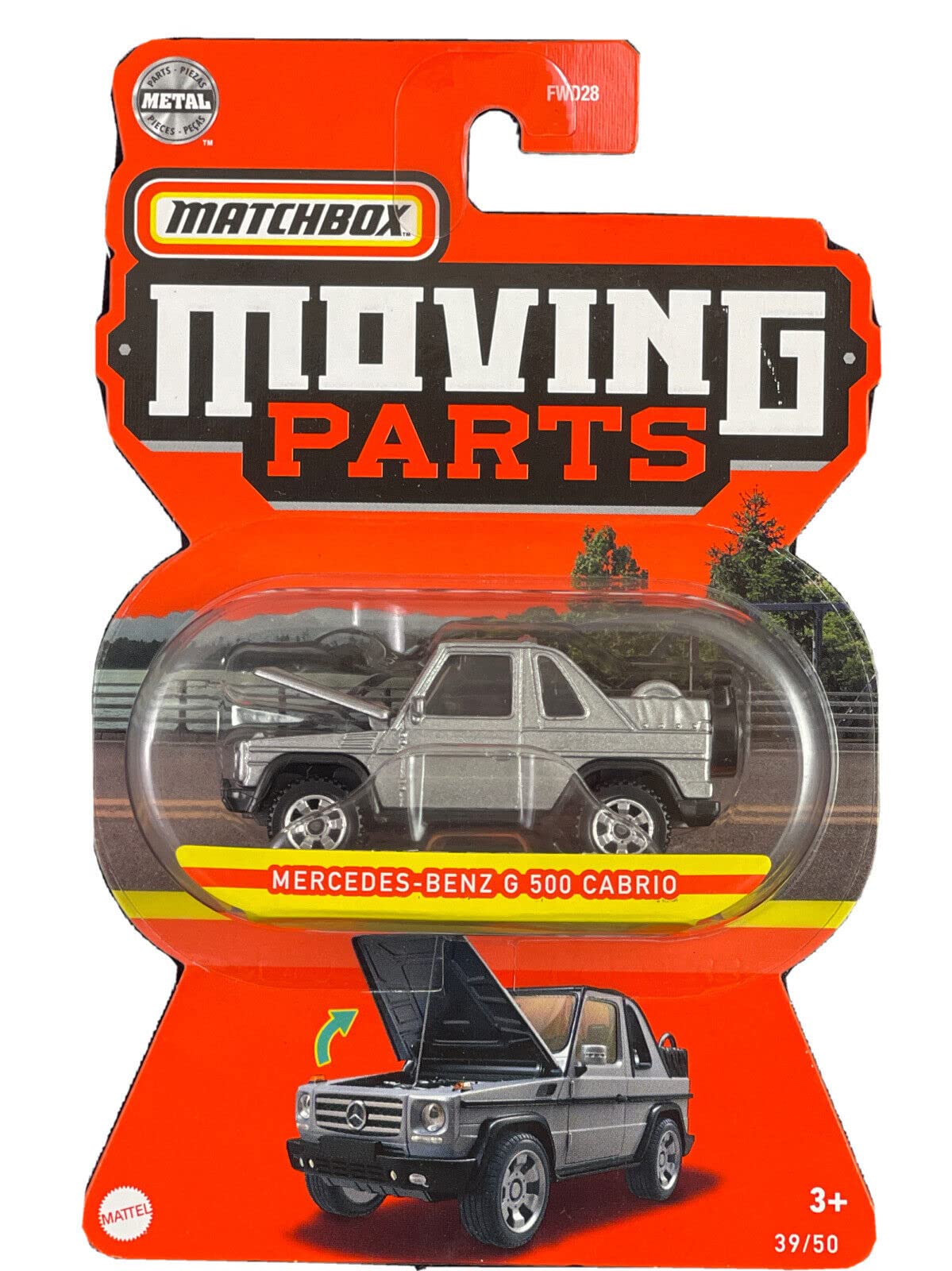 Matchbox Moving Parts Benz G 500 Cabrio (Silver) 39/50