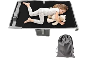 Toddler Airplane Bed for Safe Travel - Anti-Slip Seat Extender,Stop Kids from Sliding, Foldable & Portable for Comfortable Sl