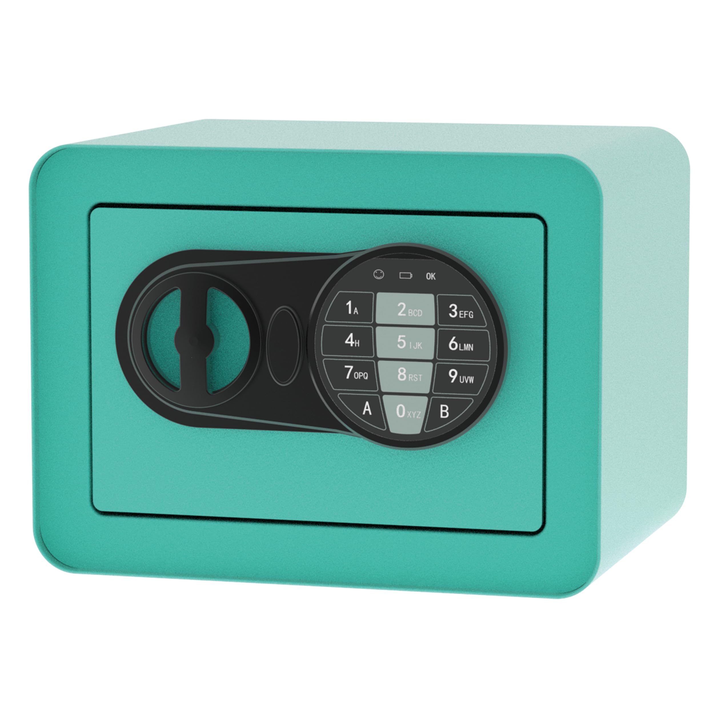 Photo 1 of *Scratched* OUSURO Small Safe Box - Home Safe for Money Jewelry Documents, Solid Lock Box, Mini Security Box with Digital Electronic Security Keypad for Home Office Hotel (Blue)