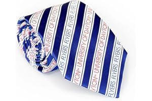 Fan Frenzy Gifts Men's Striped Tie Officially Licensed University Tie | NCAA Sports Ties for Men | Made of Microfiber