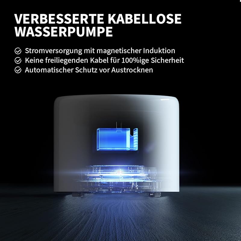 Drahtlose Wasserpumpe Automatische intelligenter Trinkbrunnen für Katze und Hund, Auskleidung aus rostfreiem Stahl, Beherbergt Nicht leicht Bakterien