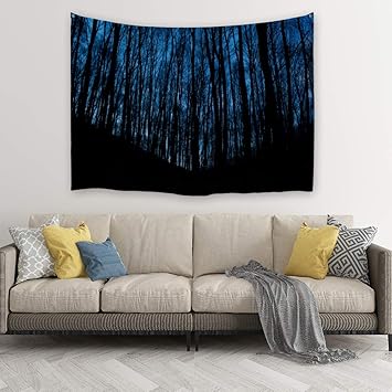 Procida Home Tapestry Wall Hanging Nature Art Polyester Fabric Starry Night Theme Wall Decor For Dorm Room Bedroom Living Room Nail Included 80