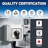 Heschen SZW26-20/D202.2D Rotary Cam Selector Switch 660V 20A 3-Position view 5
