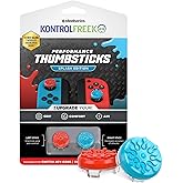 KontrolFreek Splash Performance Thumbsticks for Nintendo Switch Joy-Con Controller | Concave | Blue/Red