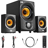 Acoustic Audio by Goldwood Bluetooth 2.1 Speaker System 2.1-Channel Home Theater Speaker System, Black (AA2170)