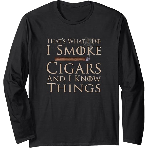 T-Shirt 'Cigars Are My Therapy' – Pour Homme, Cadeau Pour Papa Ou Grand-Père Amateur De Cigares