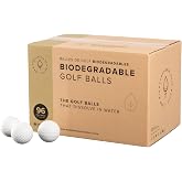 Biodegradable Golf Balls BGB Water Dissolvable | Eco Friendly Golf Gift | Water Soluble | Perfect for Outdoor Practice | Dissolves in 2-4 Weeks (96)