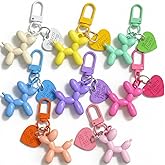Baowindy 8 PCS Jelly Balloon Dog Keychain for Women, Cute Y2K Key Chain Accessories, 8 Colors Girls Keychains Aesthetic Charms for Car Keys Bag Handbag Backpack Purse