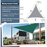 HEYOMART Sun Shade Sail 5x5x5mm Triangle Green UV 98% Water-Resistant view 3