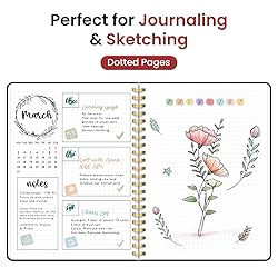 Dotted Spiral Journal Notebook for Women & Men, 140