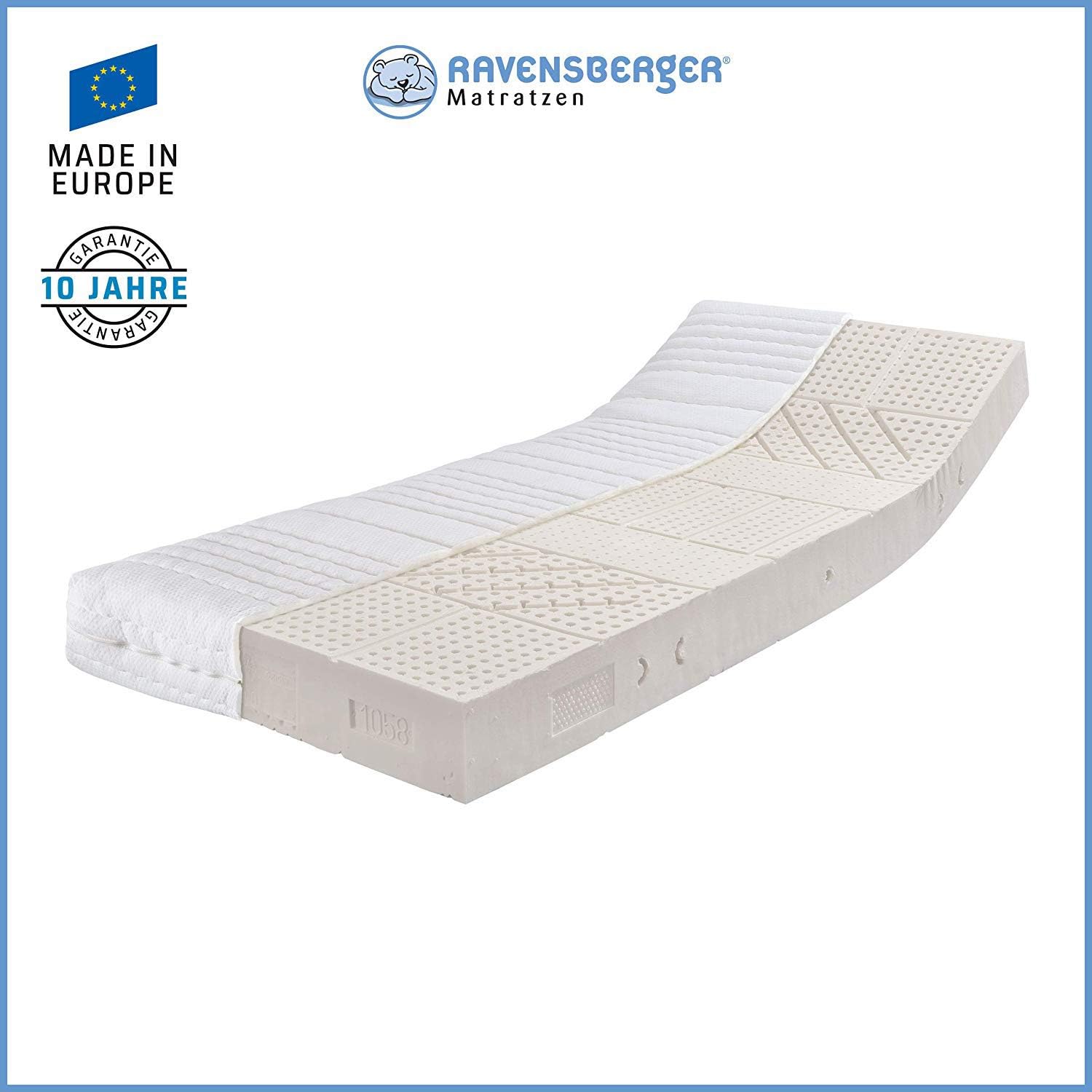 Ravensberger 7-Zonen-NATUR-Latexmatratze 160x200cm