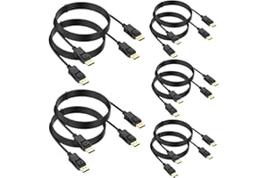 UVOOI 4K DisplayPort Cable 3FT 10-Pack, Display Port to Display Port Cable for Monitor DP to DP Cable Male to Male Adapter 4K@60Hz, 2K@144Hz, 1080P