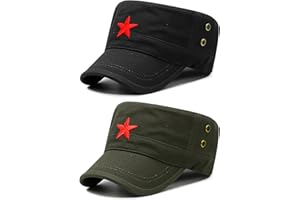 COOLSOME Vintage Fatigue Red Star Mao Army Military Hat