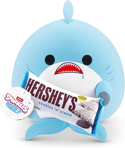 Snackles Series 2 Shark Plush Toy 35 cm Brown Box Hershey Cookie n Cream