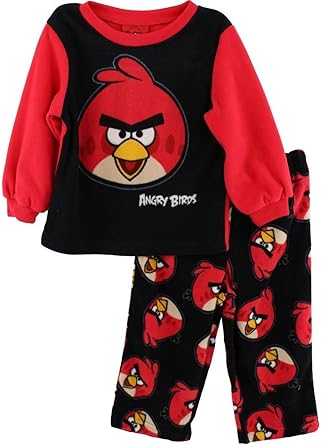Amazon Com Angry Birds Little Boys Light Saber Cozy Fleece Pajama Set Size 3 Clothing