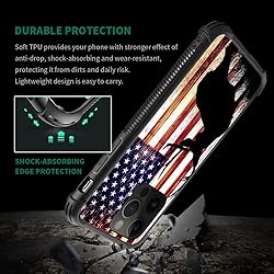 TnXee Compatible with iPhone 14 Pro Case,Deer Flag