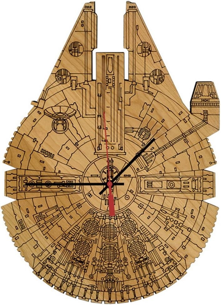 Actim Silent Quartz Wall Clock Star Wars Spacecraft Clock