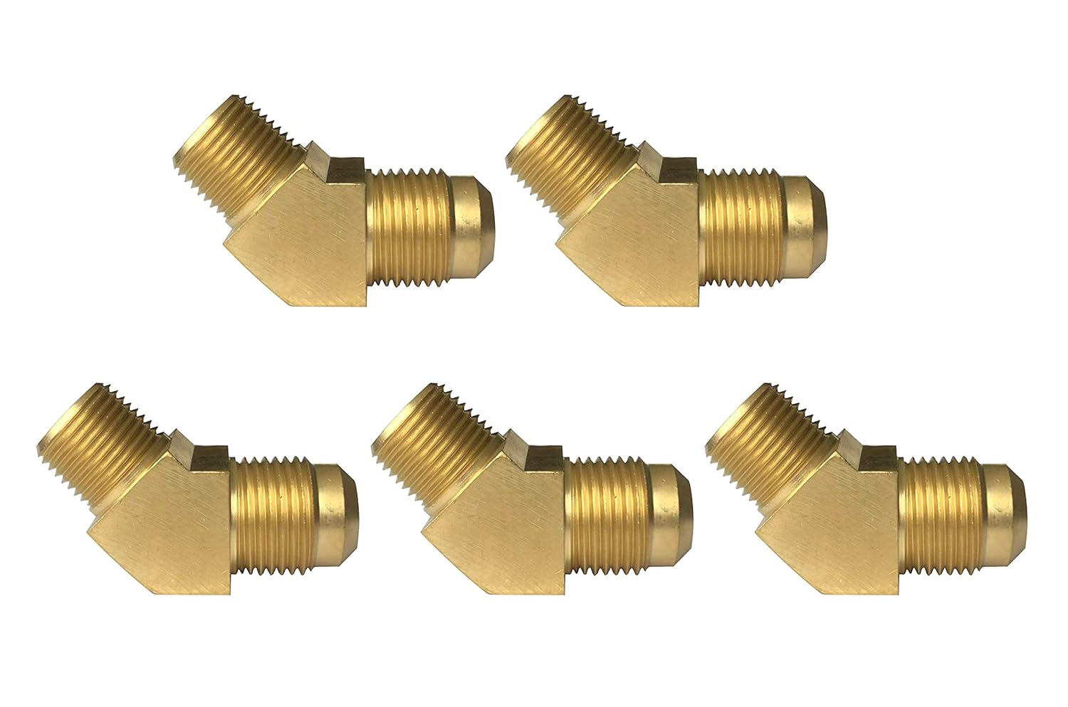 Pack of 20, 1/2 Flare Tube x 3/8 Male Thread skyw SAE 45 Degree Flared Fittings,45 Degree Male