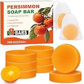 NXPPYY 8 Pcs Persimmon Soap for Old People Smell with 2 Mesh Soap Bag | Persimmon Soap Bar for Body Odor Control, Natural Organic Deodorant Body Wash Soap for Women &amp; Men