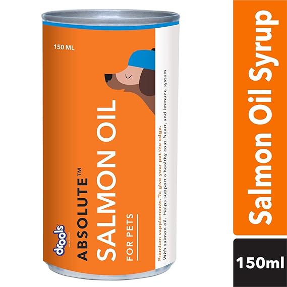 Buy Drools Absolute Salmon Oil Syrup Dog Supplement, 150 ml Online at