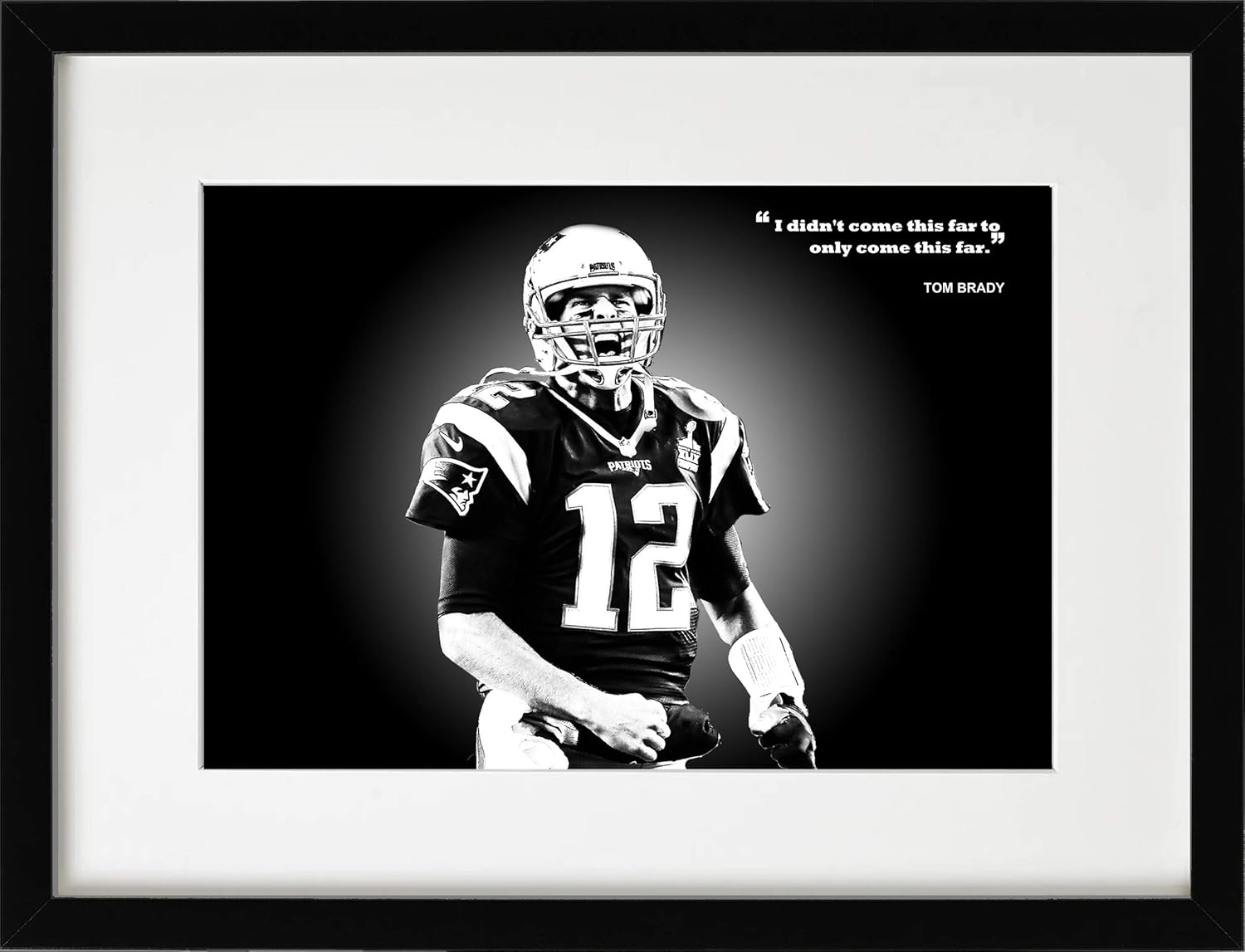 Amazon Com Tom Brady Poster Canvas New England Patriots For Wall Art Decor Gym Home Living Bedroom Office Decorations Man Cave With Quote Landscape Sports Outdoors