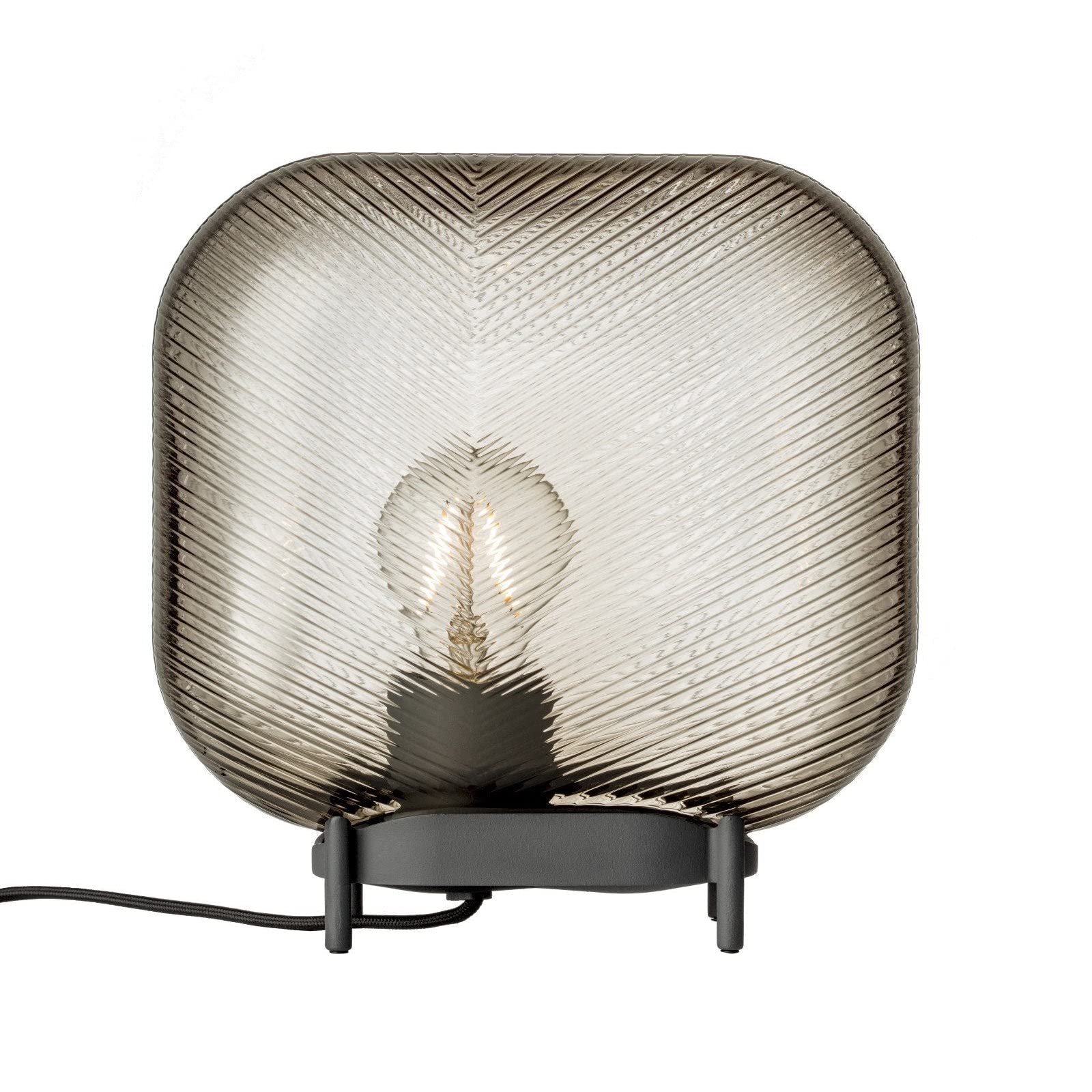 Iittala Virva Glass Table Lamp, Brown, 25 cm