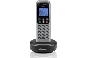 Motorola Voice T601 Cordless Phone System w/Digital Handset, Speakerphone, and Call Block - Dark Grey