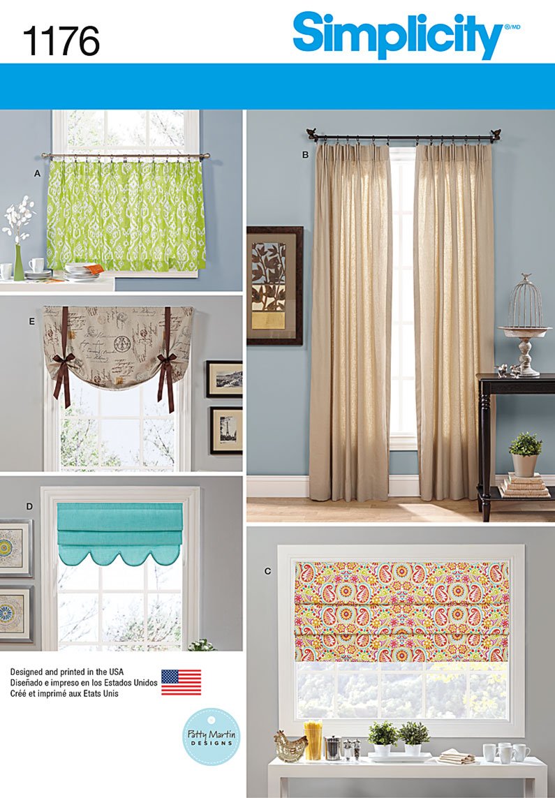 Simplicity Sewing Pattern 1176: Window Treatments, Size OS