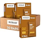 RXBAR Protein Bars, 12g Protein, Gluten Free Snacks, Peanut Butter (6 Boxes, 30 Bars)
