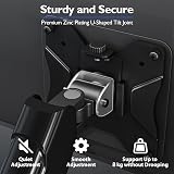 BONTEC Dual Monitor Desk Mount 30 inch Gas Spring Arm VESA 75x75 100x100 view 2