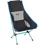 Helinox Chair Two Ultralight, High-Back, Collapsible Camping Chair, Black, with Pockets