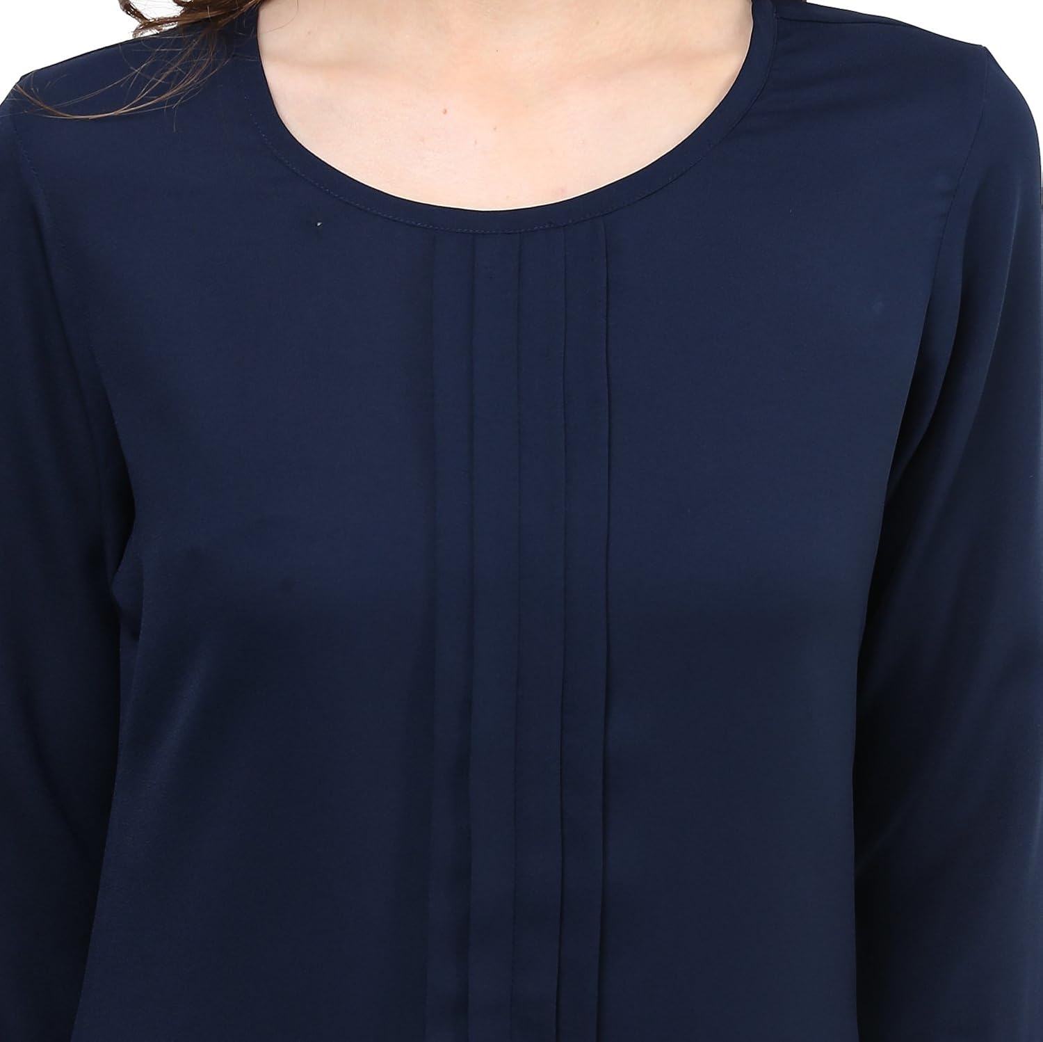 rare women navy blue georgette top (ep1008a)