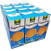 Gullon Sugar Free Digestive Biscuits, 12 x 245g &ndash; Vegan, High Fiber, No Added Sugar, Ideal for Diabetics &amp; Health-Conscious Lifestyles