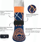 BEAUTYZOO 6Pcs Dog Socks Anti Slip Non-Skid Boots Large Blue L view 7