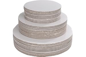 CYEAH 45 Pack White Cake Boards Round, 6/8/10 Inch Disposable Cake Circle Cardboard Round Base for Cake Decorating Supplies A