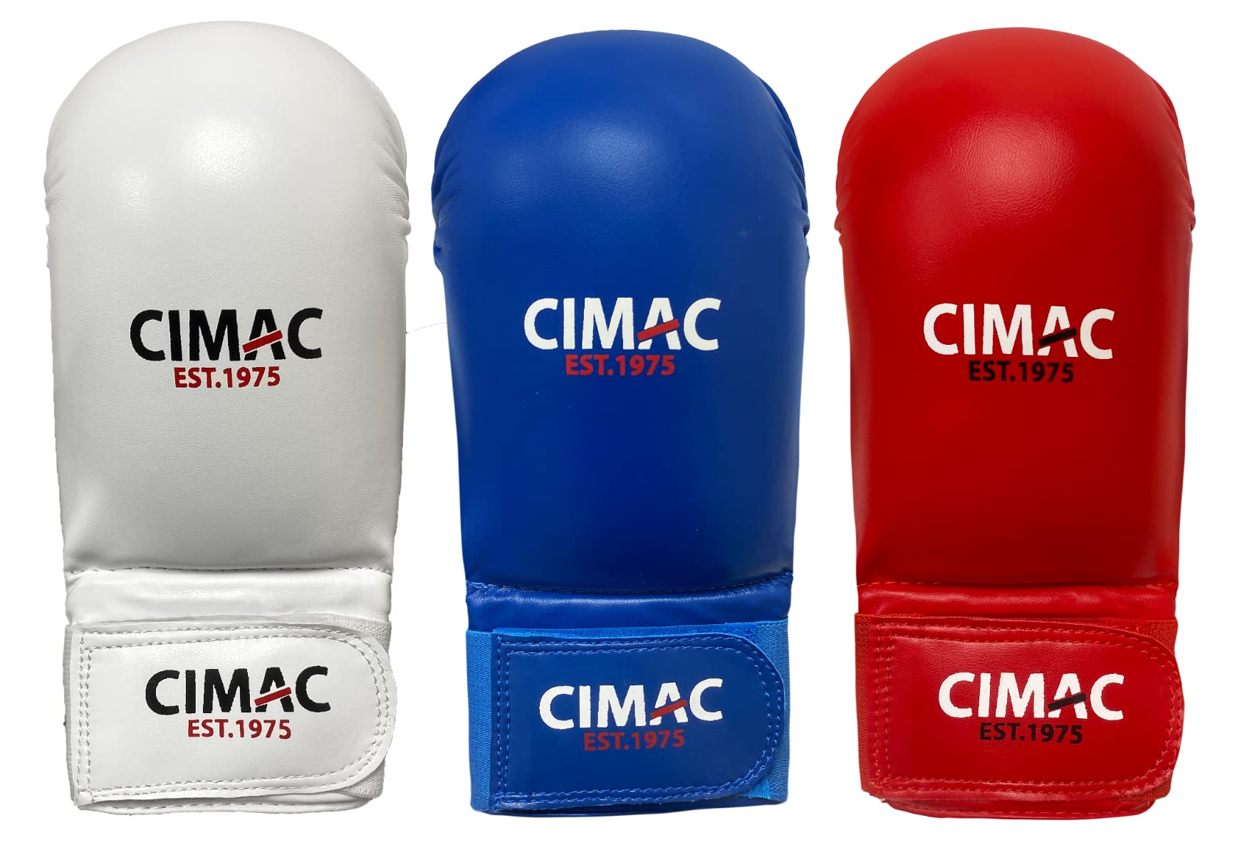Cimac Competition Karate Mitts with Thumb - Child, Blue - Protects Your Hands During Training and Sparring, Lightweight & Durable, with Injection-Moulded Foam Padding